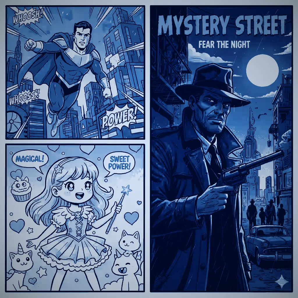 Comic — Prussian Cyanotype