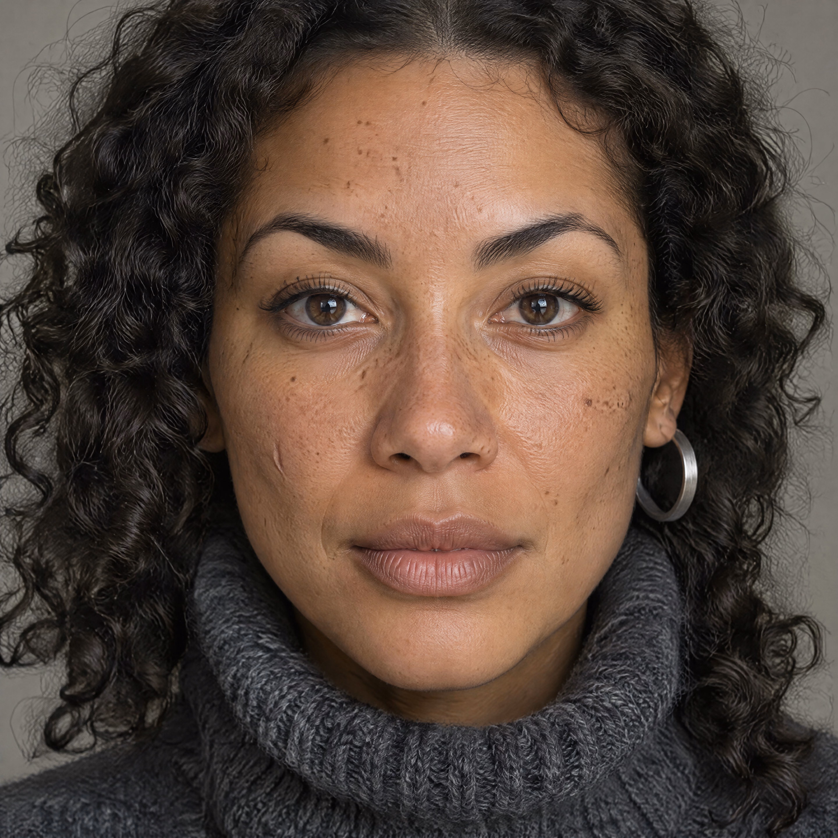 Medium-quality portrait face crop
