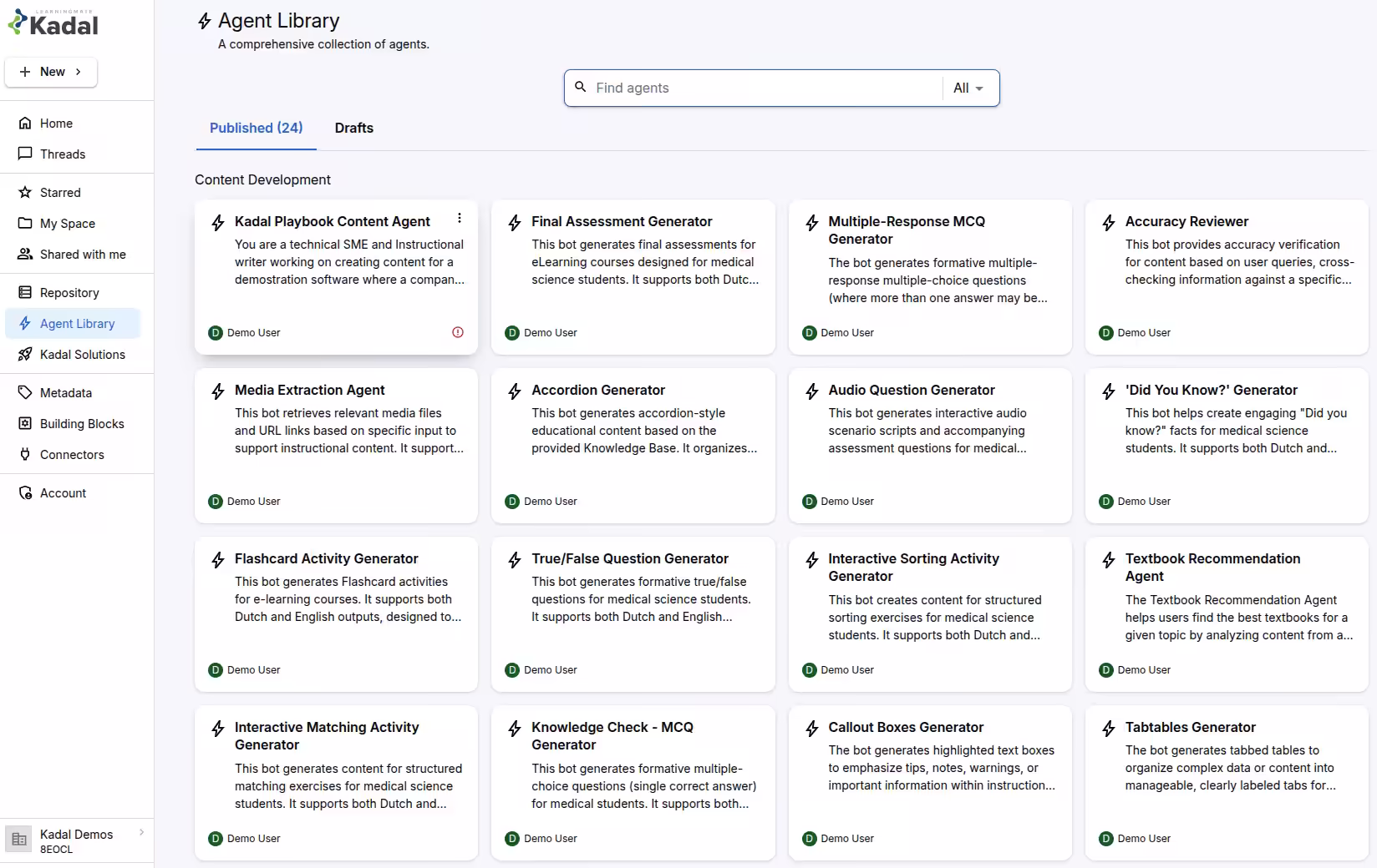 Kadal AI workbench agent library